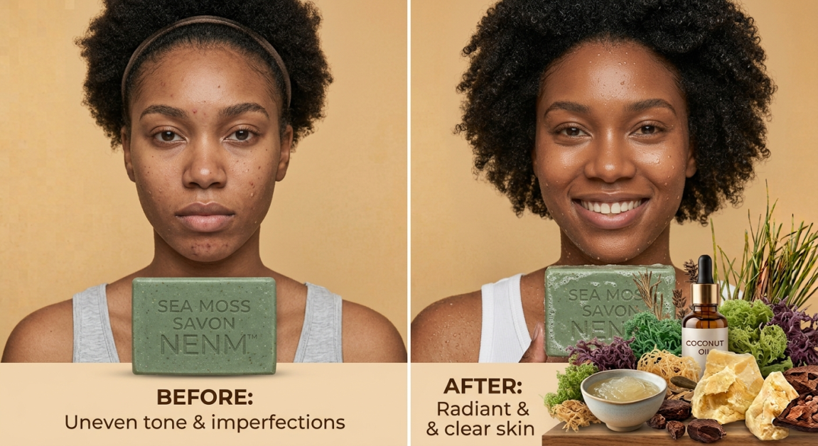Editorial skincare portrait — before